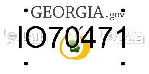 IO70471 Georgia License Plate