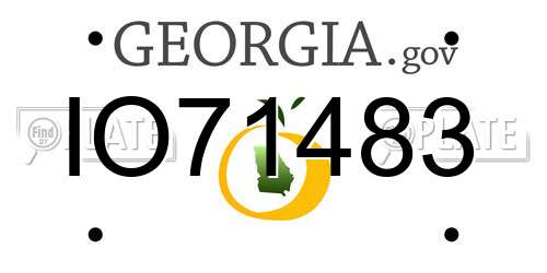 IO71483 Georgia License Plate