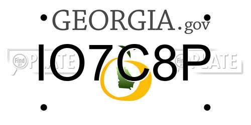 IO7C8P Georgia License Plate