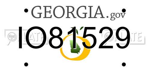 IO81529 Georgia License Plate