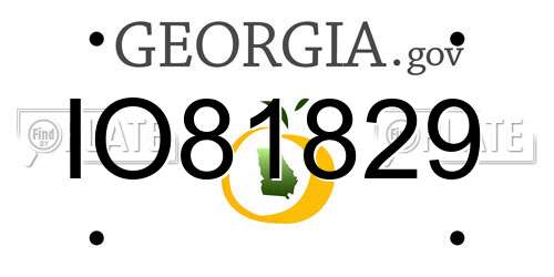 IO81829 Georgia License Plate