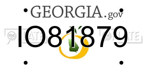 IO81879 Georgia License Plate