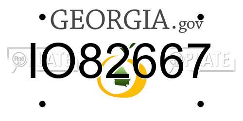 IO82667 Georgia License Plate