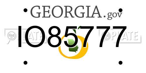 IO85777 Georgia License Plate