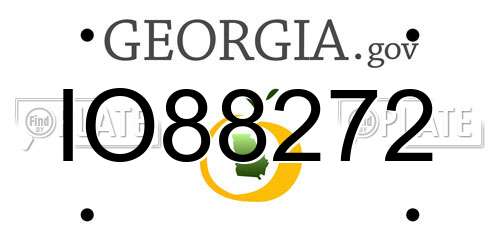IO88272 Georgia License Plate