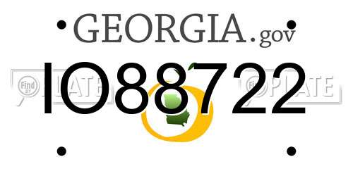 IO88722 Georgia License Plate