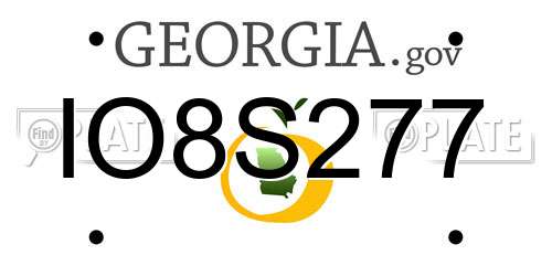 IO8S277 Georgia License Plate