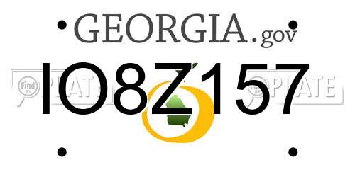 IO8Z157 Georgia License Plate