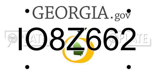 IO8Z662 Georgia License Plate
