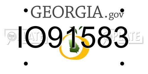 IO91583 Georgia License Plate