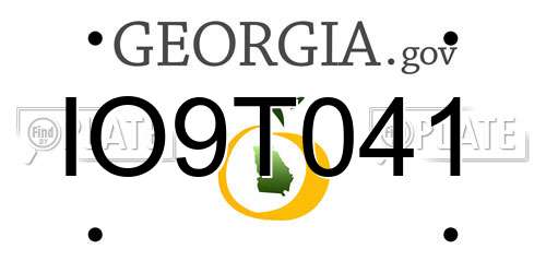 IO9T041 Georgia License Plate