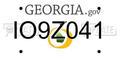IO9Z041 Georgia License Plate