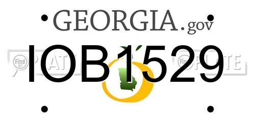 IOB1529 Georgia License Plate