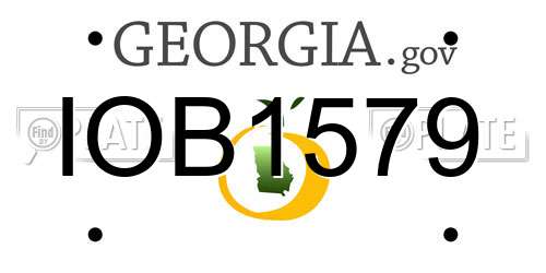 IOB1579 Georgia License Plate