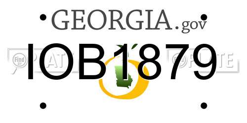 IOB1879 Georgia License Plate