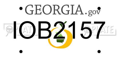IOB2157 Georgia License Plate