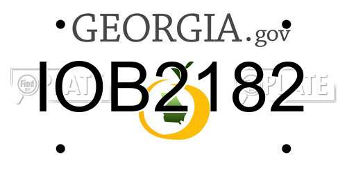 IOB2182 Georgia License Plate