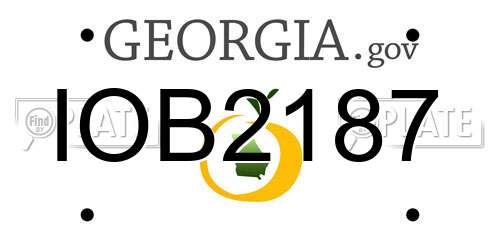 IOB2187 Georgia License Plate
