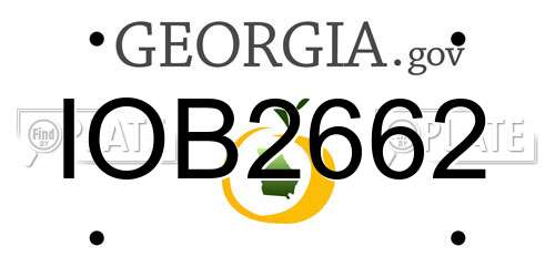 IOB2662 Georgia License Plate