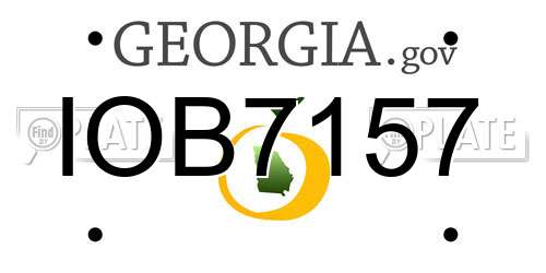 IOB7157 Georgia License Plate