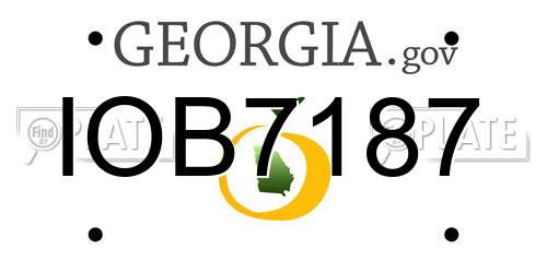 IOB7187 Georgia License Plate