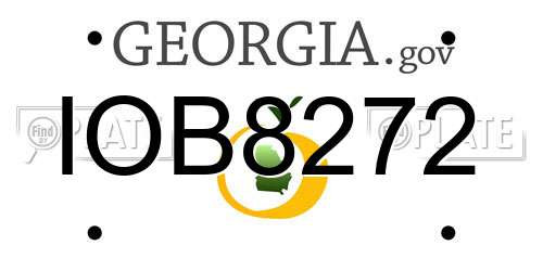 IOB8272 Georgia License Plate