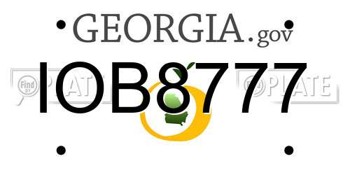 IOB8777 Georgia License Plate
