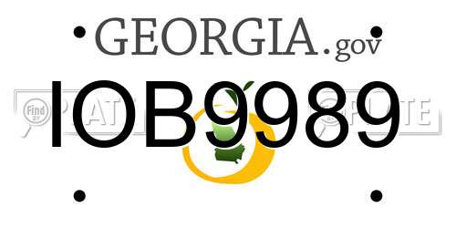 IOB9989 Georgia License Plate