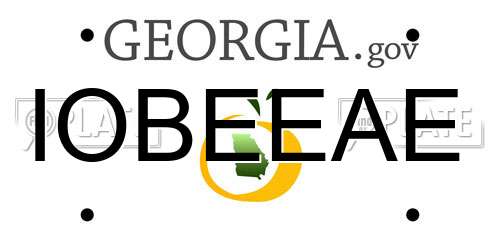 IOBEEAE Georgia License Plate