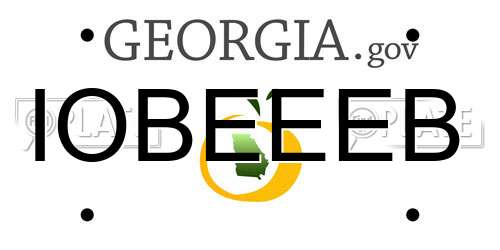 IOBEEEB Georgia License Plate
