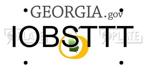 IOBSTTT Georgia License Plate