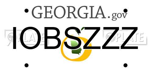 IOBSZZZ Georgia License Plate