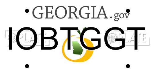 IOBTGGT Georgia License Plate