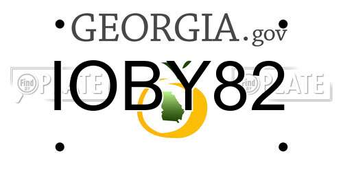 IOBY82 Georgia License Plate