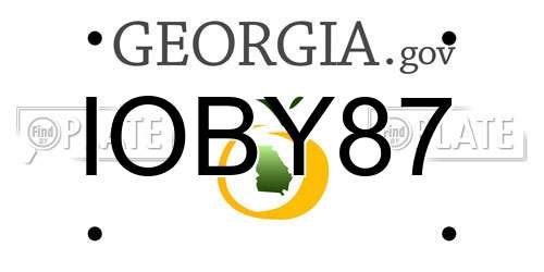 IOBY87 Georgia License Plate
