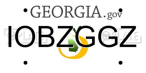 IOBZGGZ Georgia License Plate