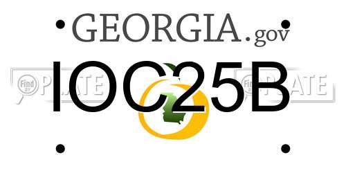 IOC25B Georgia License Plate