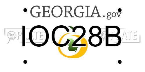 IOC28B Georgia License Plate