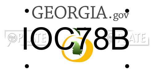 IOC78B Georgia License Plate
