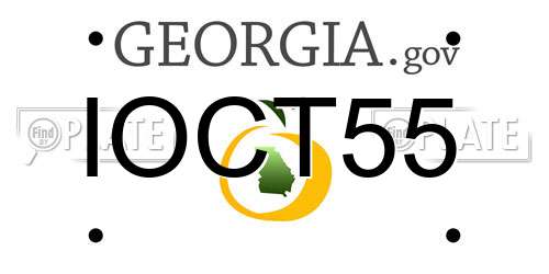 IOCT55 Georgia License Plate