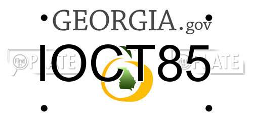 IOCT85 Georgia License Plate