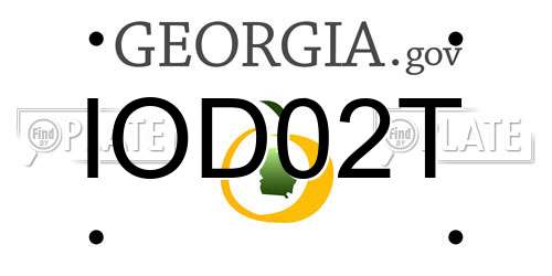 IOD02T Georgia License Plate