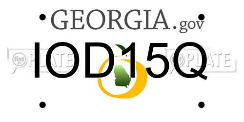 IOD15Q Georgia License Plate