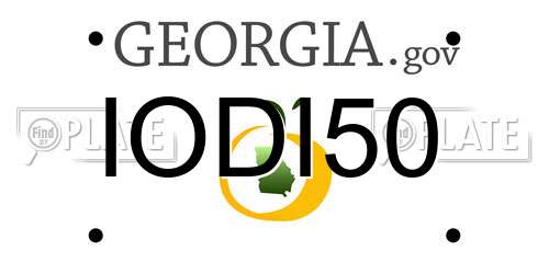 IODI50 Georgia License Plate