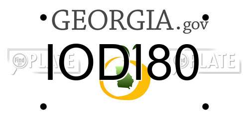 IODI80 Georgia License Plate