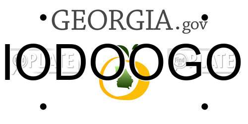 IODOOGO Georgia License Plate