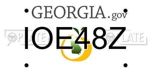 IOE48Z Georgia License Plate