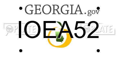 IOEA52 Georgia License Plate