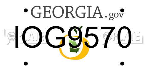 IOG9570 Georgia License Plate