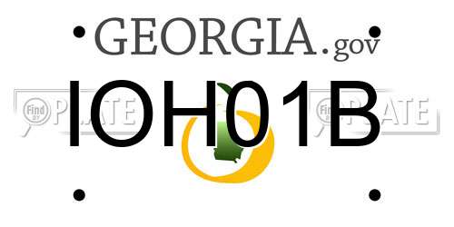 IOH01B Georgia License Plate